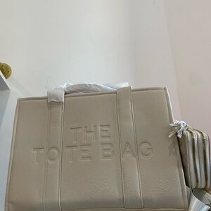 Cream tote Bag